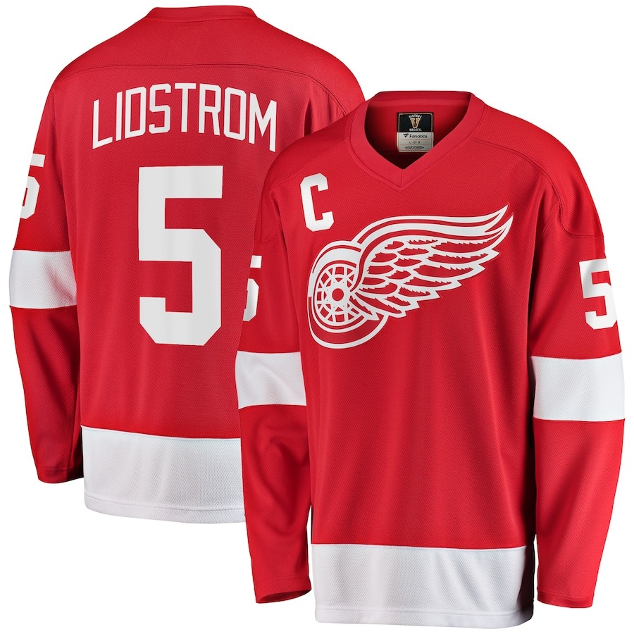 Men's Detroit Red Wings Nicklas Lidstrom Fanatics Branded Red Premier Breakaway Retired Player Jersey - Jersey