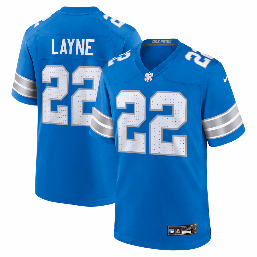 Men's Detroit Lions Bobby Layne Nike Blue Retired Player Game Jersey - Jersey