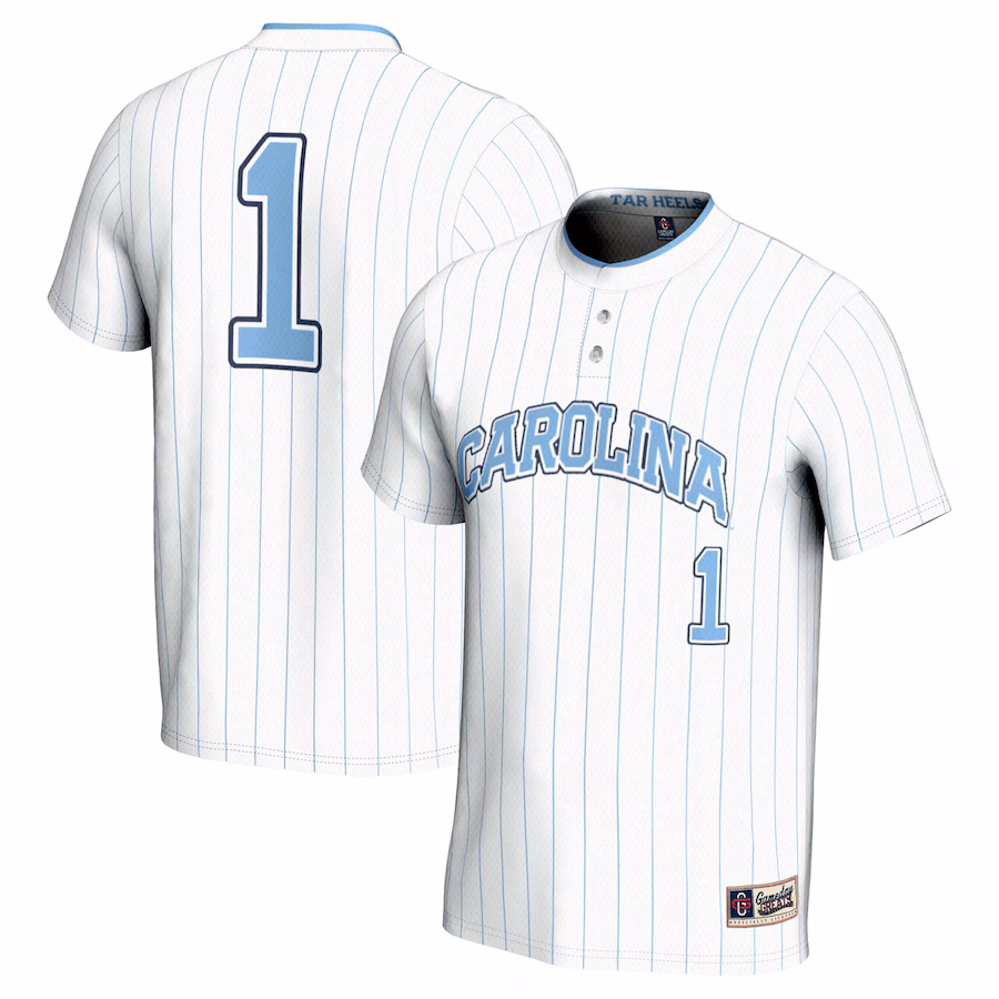 Unisex GameDay Greats #1 White North Carolina Tar Heels Lightweight Softball Jersey - Jersey