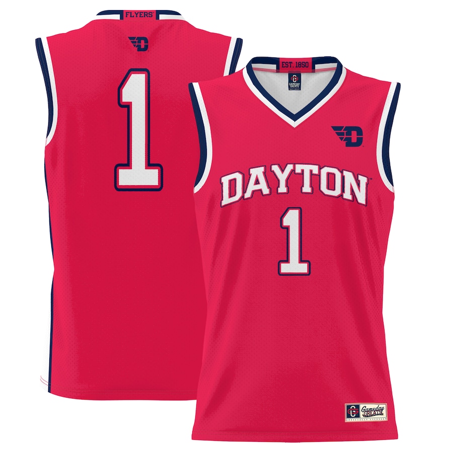 #1  Dayton Flyers GameDay Greats  Lightweight Basketball Jersey - Red - Jersey