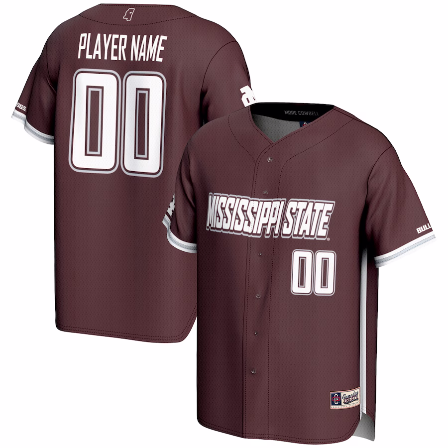 Mississippi State Bulldogs GameDay Greats NIL Pick-A-Player Lightweight Baseball Jersey - Maroon - Jersey