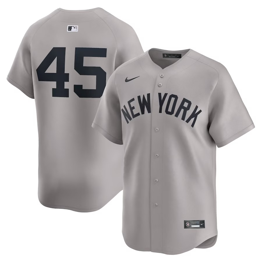 Men's New York Yankees Gerrit Cole Nike Gray Away Limited Player Jersey - Jersey