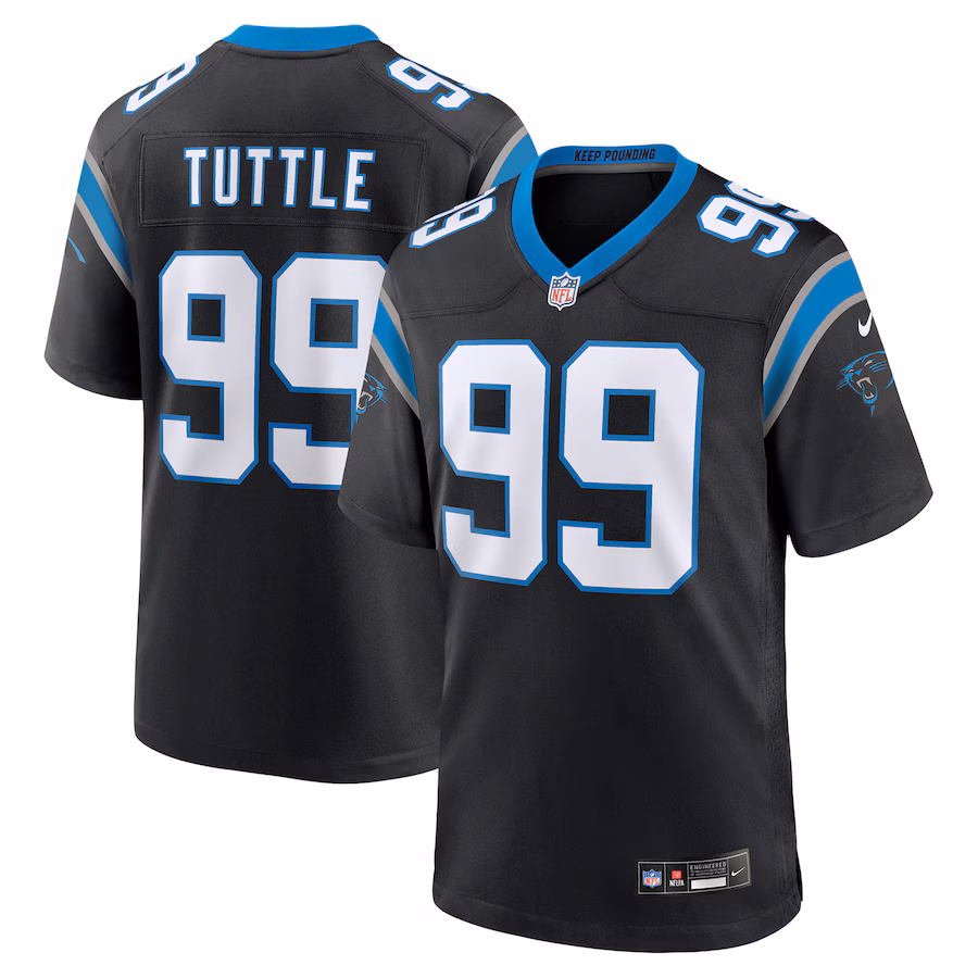 Men's Carolina Panthers Shy Tuttle Nike Black Game Jersey - Jersey