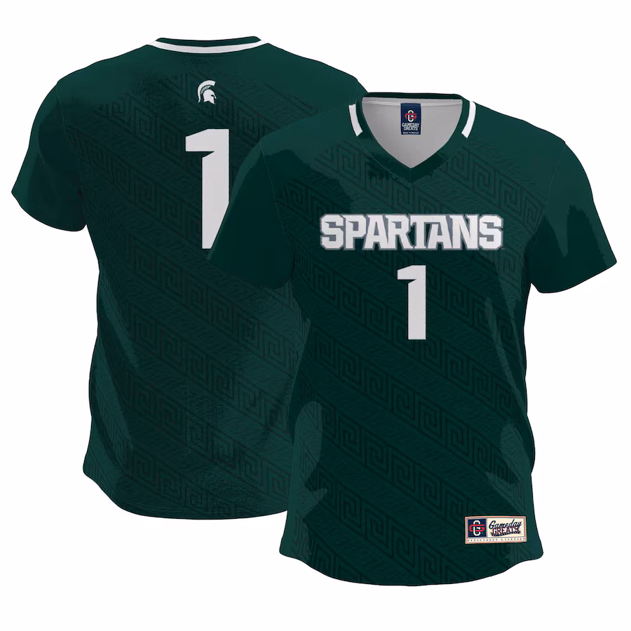Men's GameDay Greats #1  Green Michigan State Spartans  Lightweight Soccer Team Jersey - Jersey