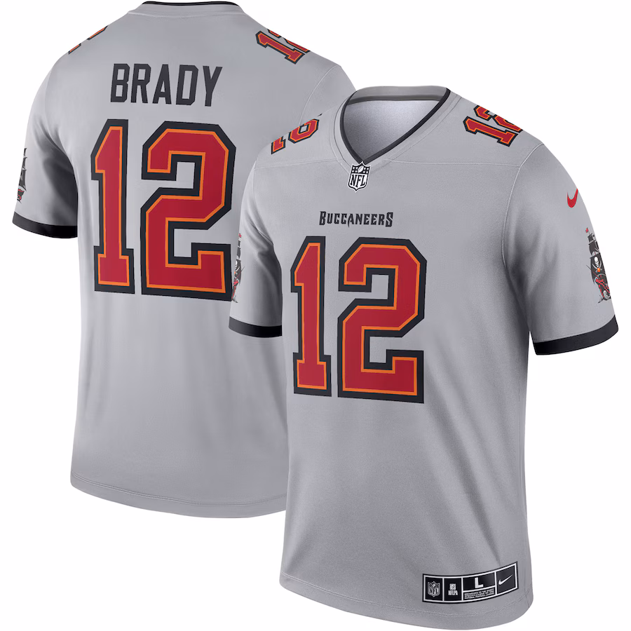 Men's Tampa Bay Buccaneers Tom Brady Nike Gray Inverted Legend Jersey - Jersey
