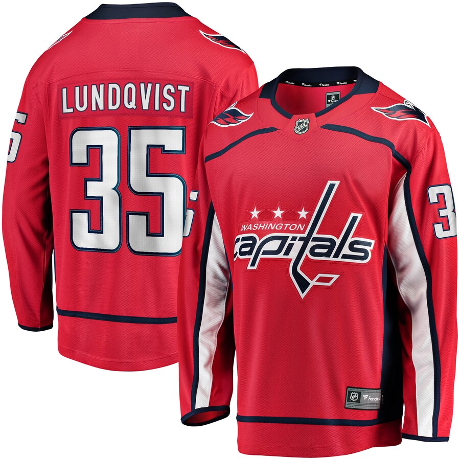 Men's Washington Capitals Henrik Lundqvist Fanatics Branded Red Breakaway Player Jersey - Jersey