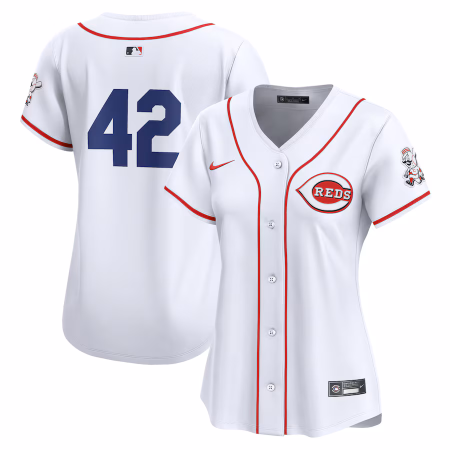 Women's Cincinnati Reds  Nike White 2024 Jackie Robinson Day Home Limited Jersey - Jersey