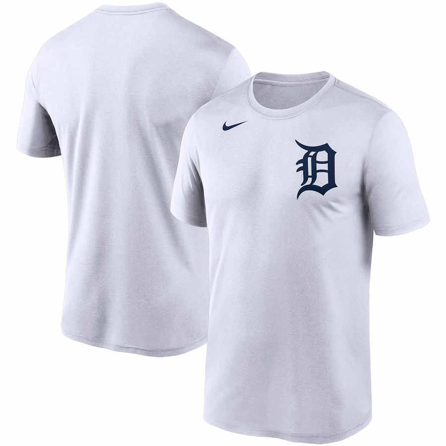 Men's Detroit Tigers Nike White Wordmark Legend Performance T-Shirt - Jersey