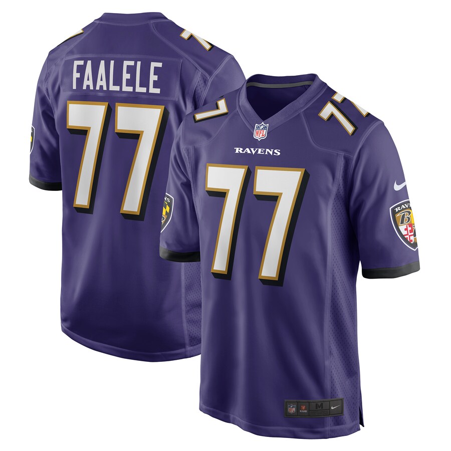 Men's Baltimore Ravens Daniel Faalele Nike Purple Player Game Jersey - Jersey