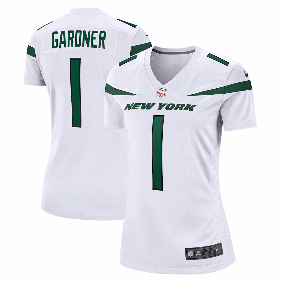 Women's New York Jets Ahmad Sauce Gardner Nike White Player Jersey - Jersey