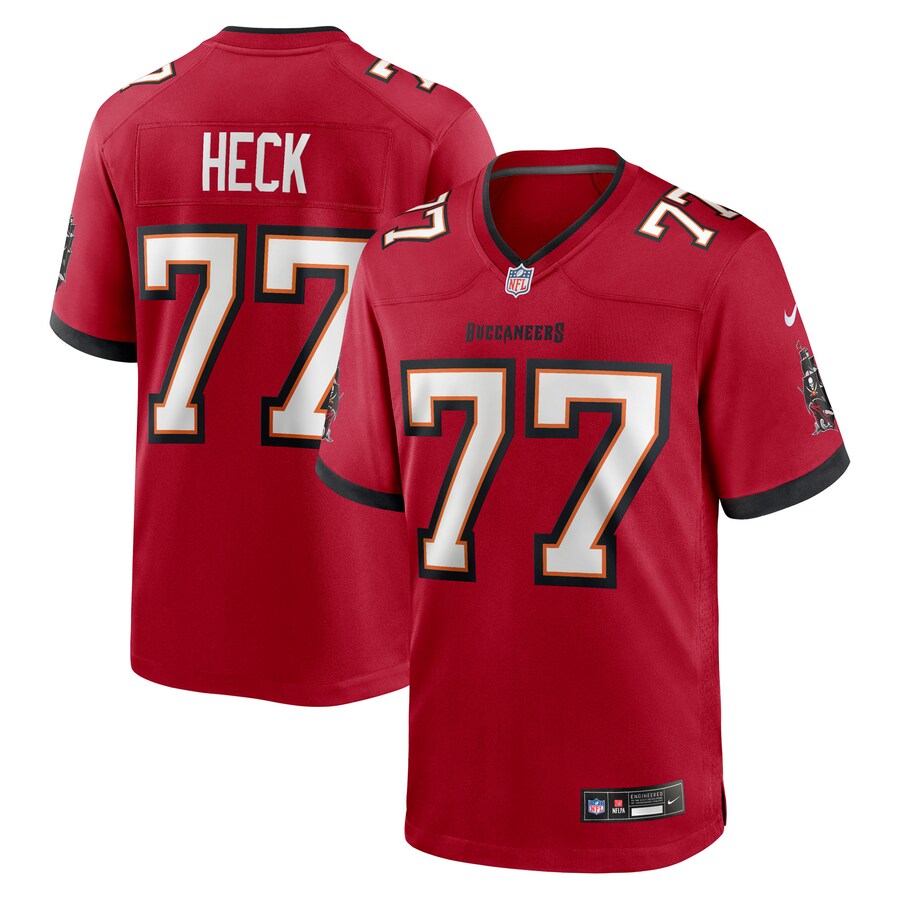 Men's Tampa Bay Buccaneers Charlie Heck Nike Red Team Game Jersey - Jersey