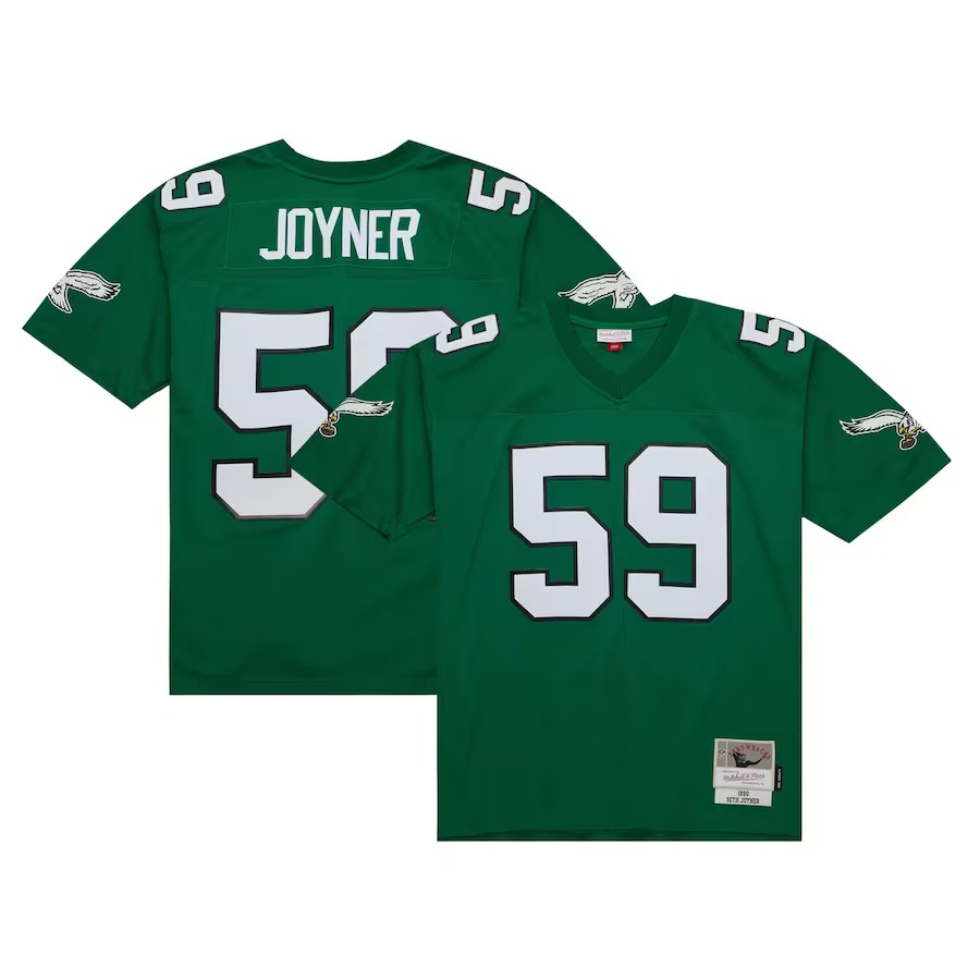 Men's Philadelphia Eagles Seth Joyner Mitchell & Ness Kelly Green Legacy Replica Jersey - Jersey