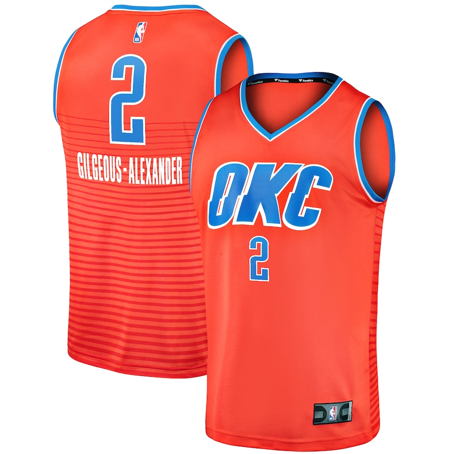 Men's Oklahoma City Thunder Shai Gilgeous-Alexander Fanatics Orange Fast Break Player Jersey - Statement Edition - Jersey