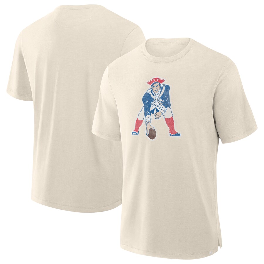 Men's New England Patriots  Fanatics Cream Slub T-Shirt - Jersey