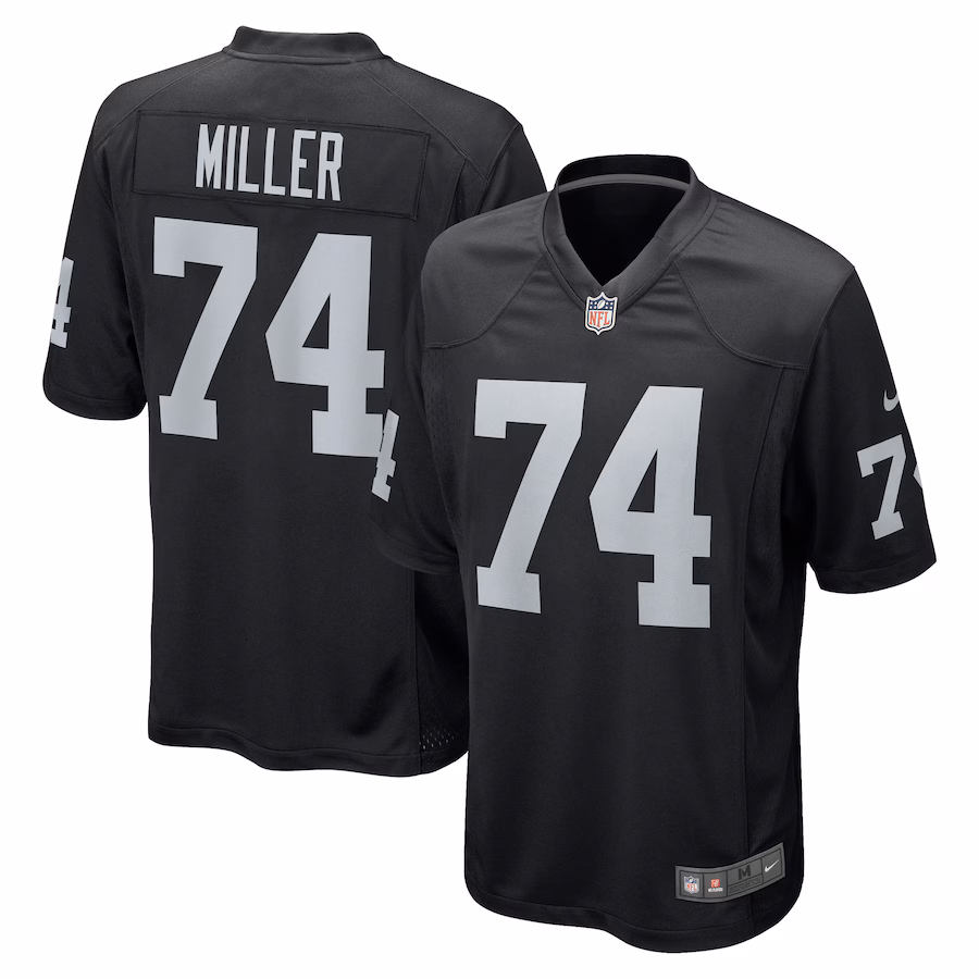 Men's Las Vegas Raiders Kolton Miller Nike Black Game Jersey - Jersey