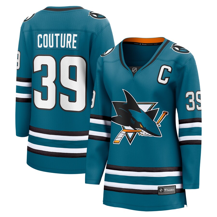 Women's San Jose Sharks Logan Couture Fanatics Branded Teal Home Breakaway Player Jersey - Jersey