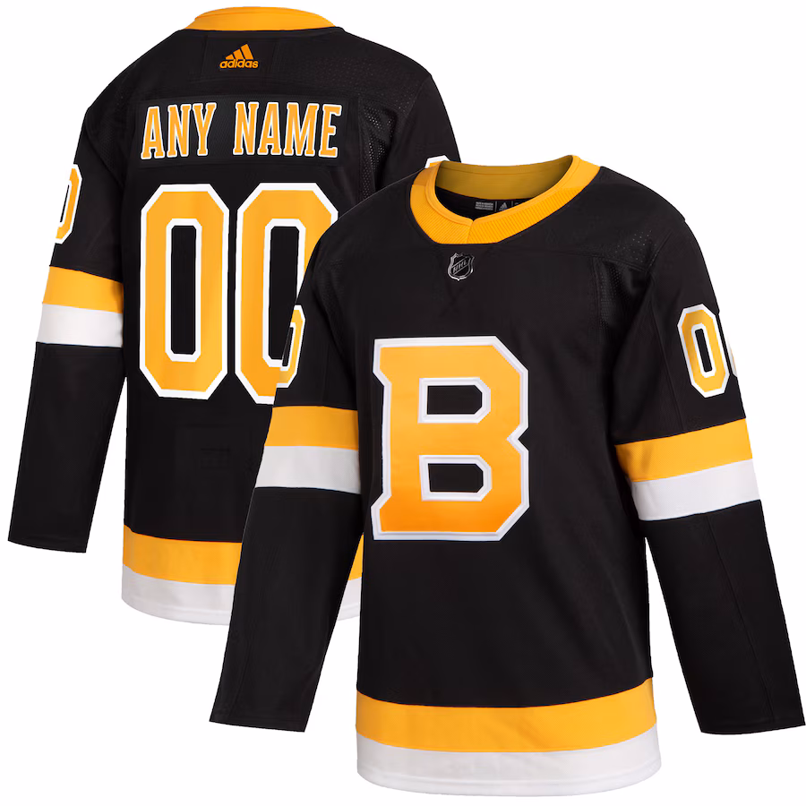 Men's Boston Bruins adidas Black 2019/20 Alternate Authentic Custom Jersey - Jersey