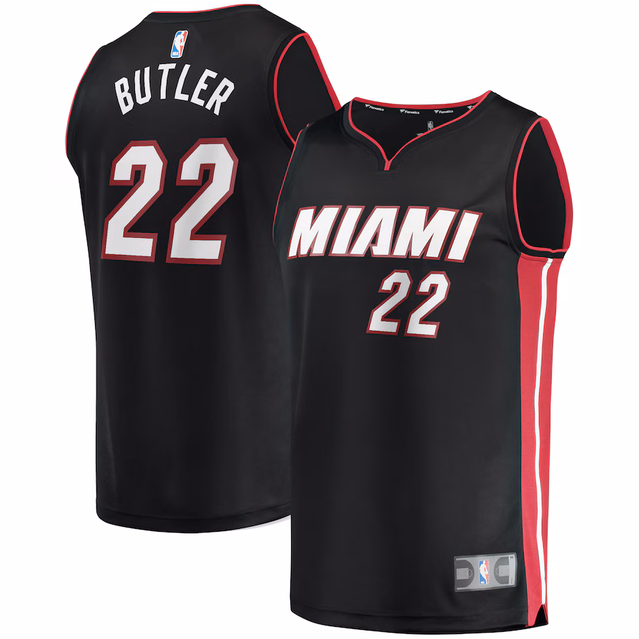 Men's Miami Heat Jimmy Butler Fanatics Black Fast Break Replica Player Jersey - Icon Edition - Jersey