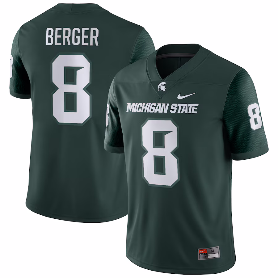Jalen Berger Michigan State Spartans Nike Player Game Jersey - Green - Jersey