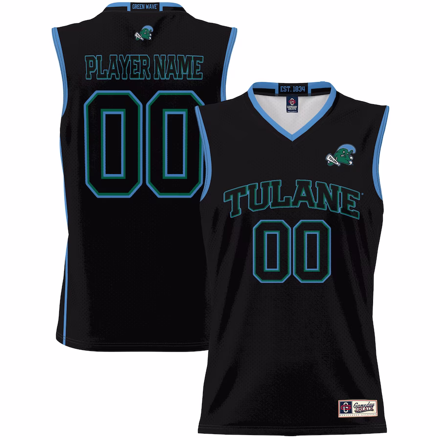 Tulane Green Wave GameDay Greats Unisex  Lightweight NIL Pick-A-Player Basketball Jersey - Black - Jersey