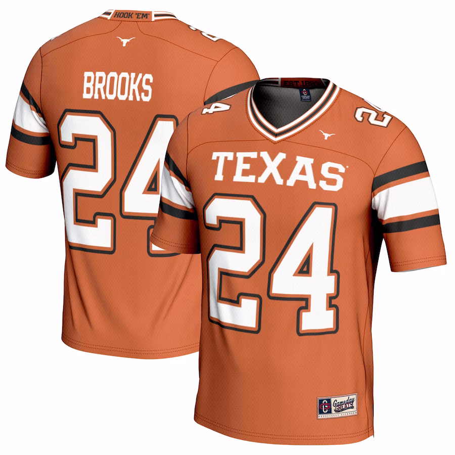 Jonathon Brooks Texas Longhorns GameDay Greats Youth NIL Player Football Jersey - Texas Orange - Jersey