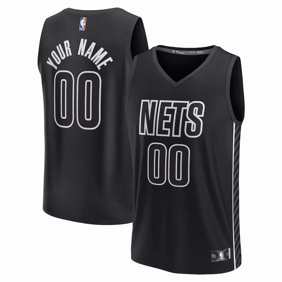 Men's Brooklyn Nets Fanatics Black Custom Fast Break Jersey - Statement Edition - Jersey