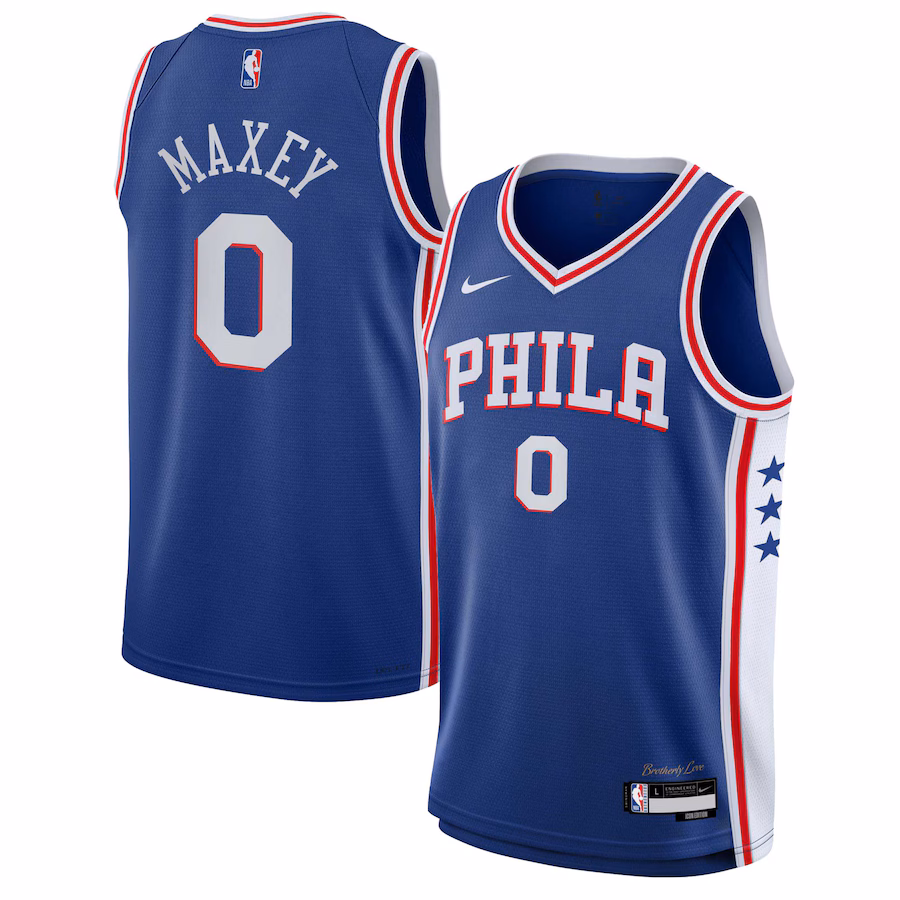 Youth Philadelphia 76ers Tyrese Maxey Nike Royal Swingman Jersey - Icon Edition - Jersey