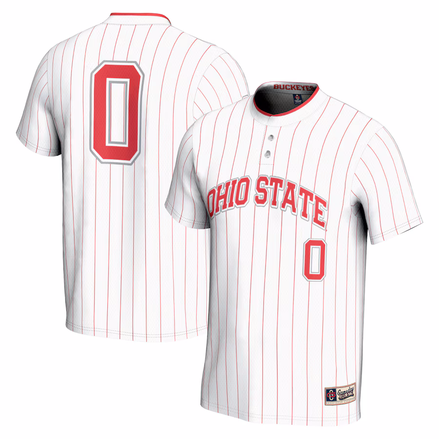 Youth GameDay Greats #0 White Ohio State Buckeyes Lightweight Softball Jersey - Jersey