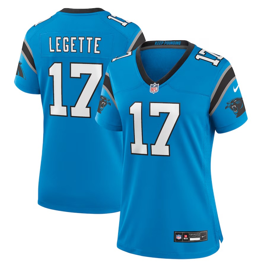Women's Carolina Panthers Xavier Legette Nike  Blue Alternate Game Jersey - Jersey