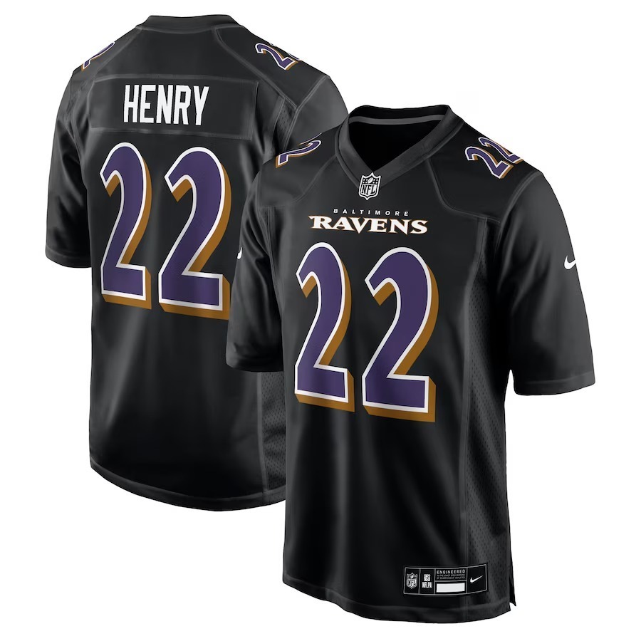 Men's Baltimore Ravens Derrick Henry Nike Carbon Black Fashion Jersey - Jersey