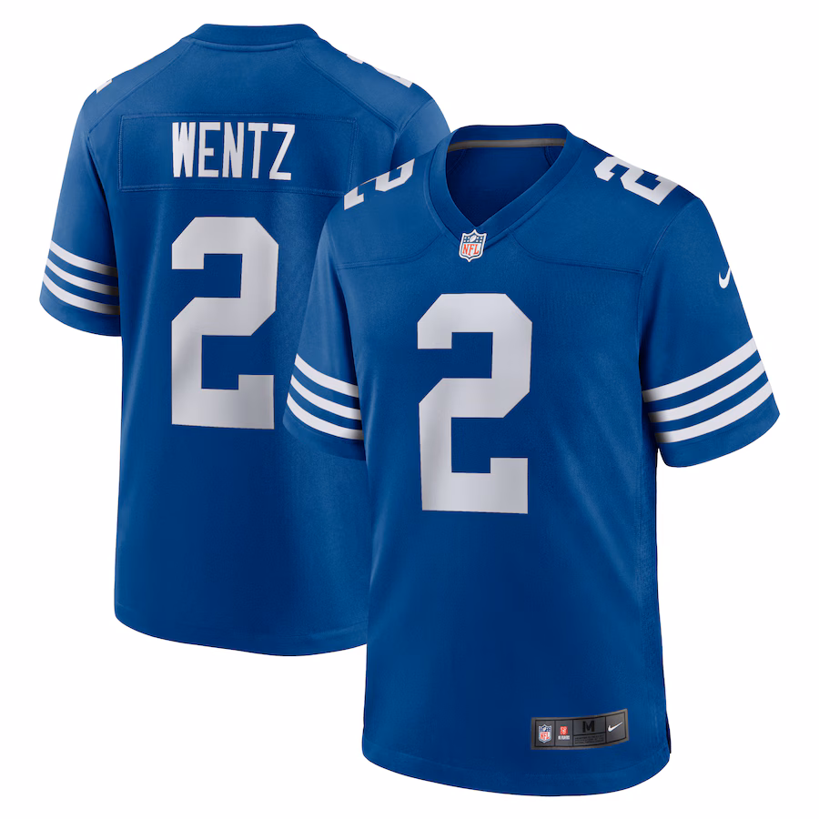 Men's Indianapolis Colts Carson Wentz Nike Royal Alternate Game Jersey - Jersey