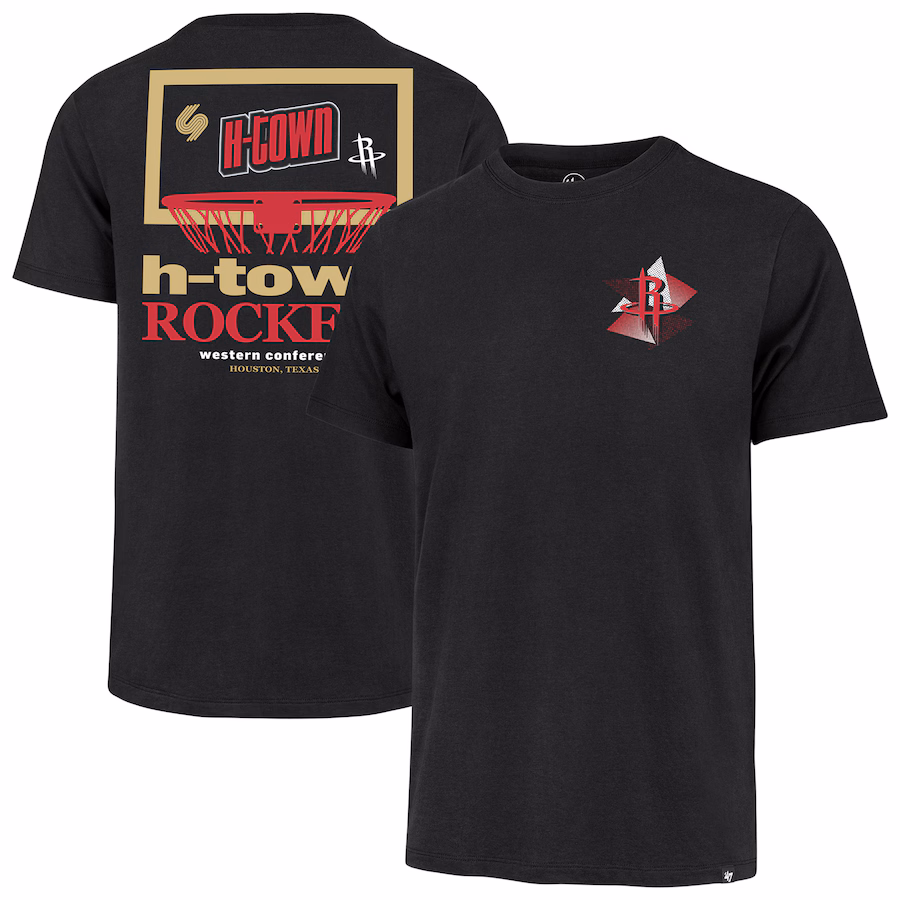 Men's Houston Rockets  '47 Black City Edition Backboard T-Shirt - Jersey