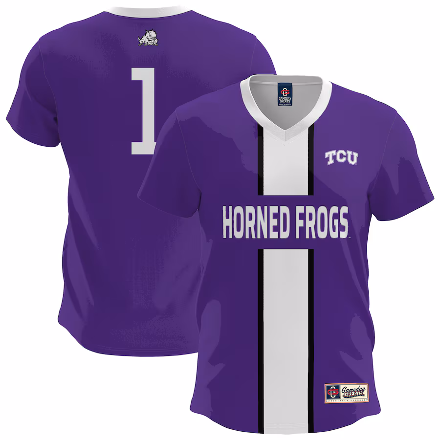 Men's GameDay Greats  Purple TCU Horned Frogs Lightweight Soccer Fashion Jersey - Jersey
