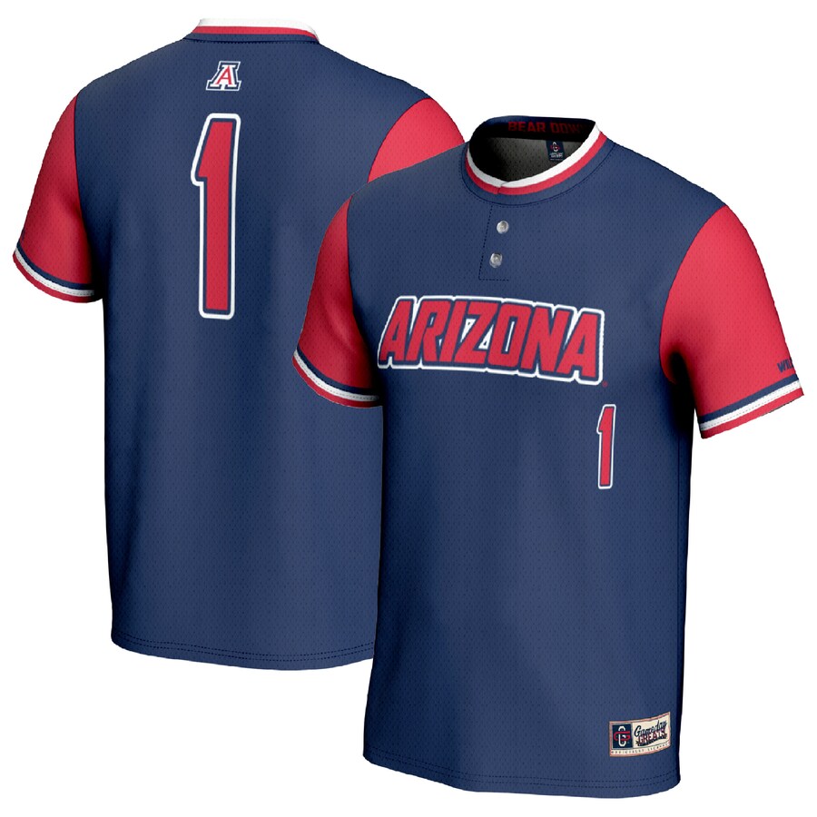 #1 Arizona Wildcats GameDay Greats Youth Lightweight Softball Fashion Jersey - Navy/Red - Jersey