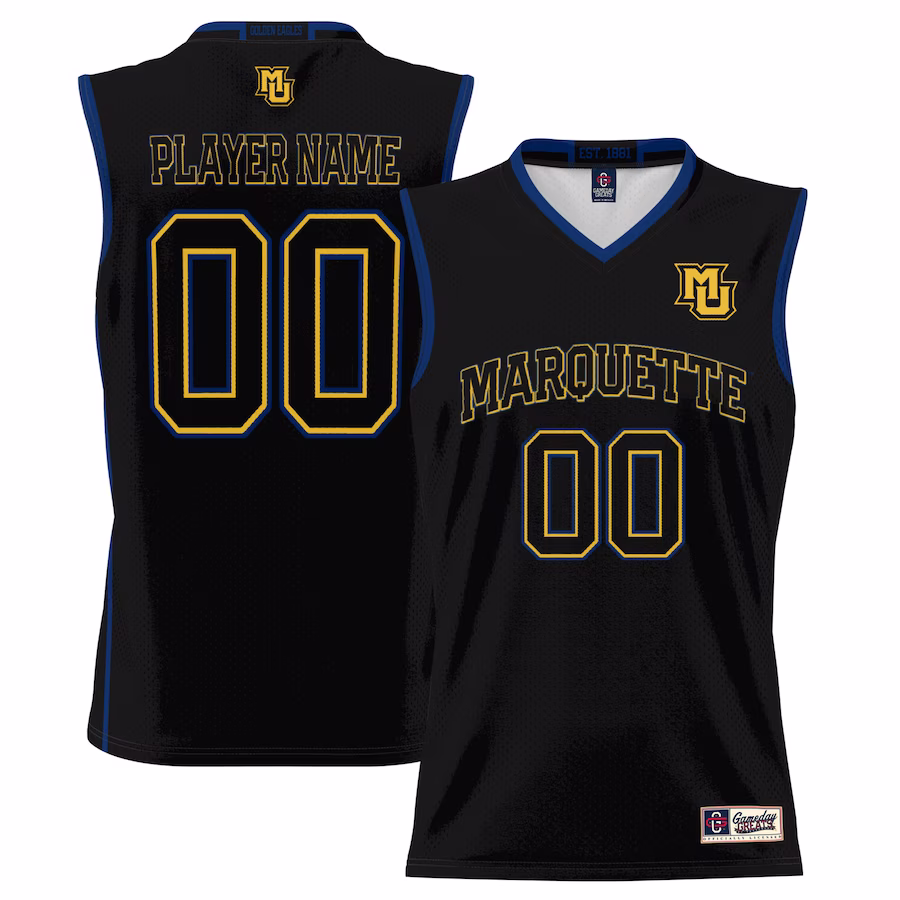 Marquette Golden Eagles GameDay Greats Men's NIL Pick-A-Player Lightweight Basketball Jersey - Black - Jersey