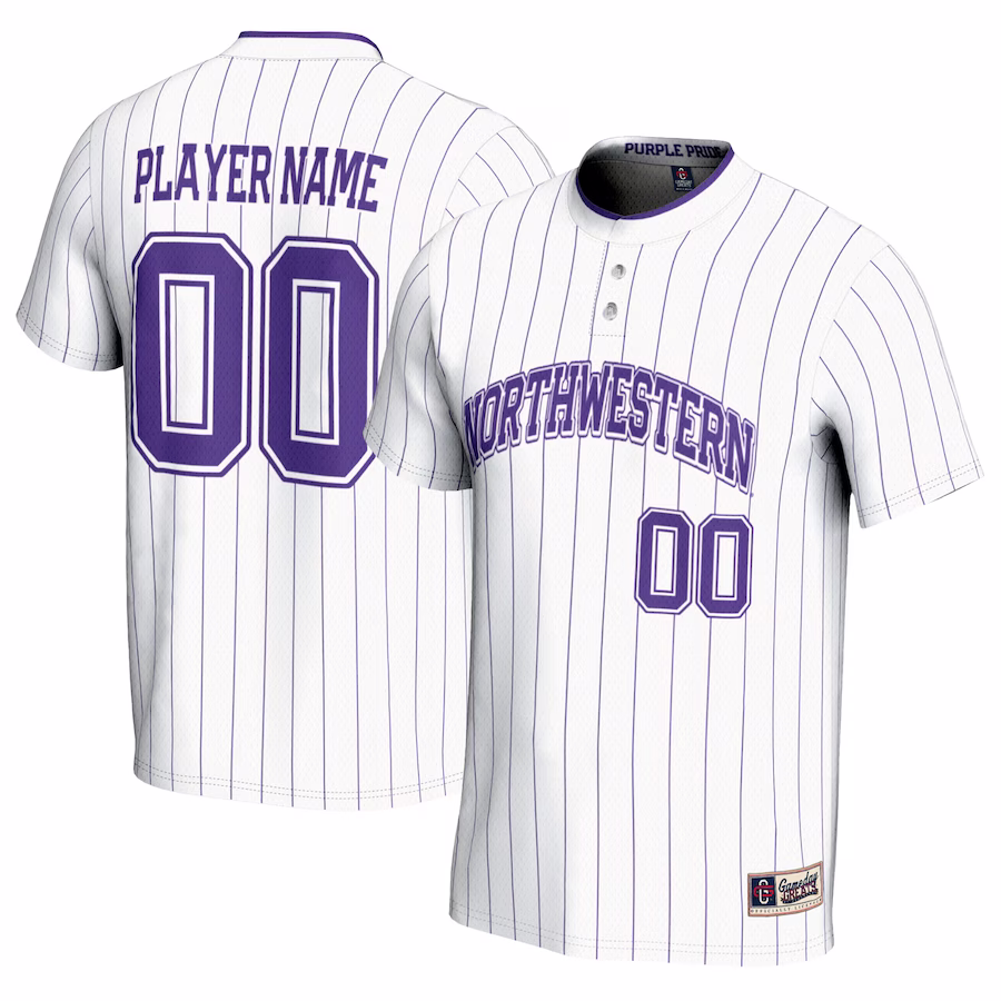 Northwestern Wildcats GameDay Greats Youth NIL Pick-A-Player Lightweight Softball Jersey - White - Jersey