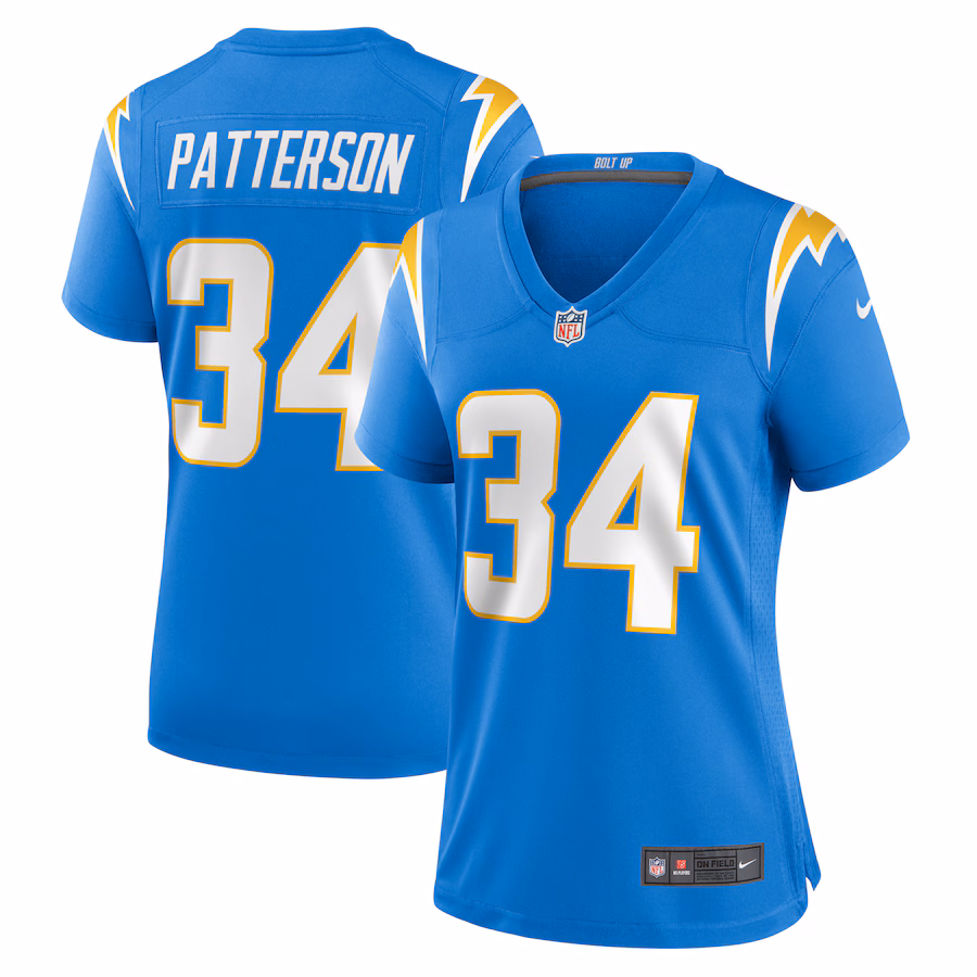 Women's Los Angeles Chargers Jaret Patterson Nike  Powder Blue Team Game Jersey - Jersey