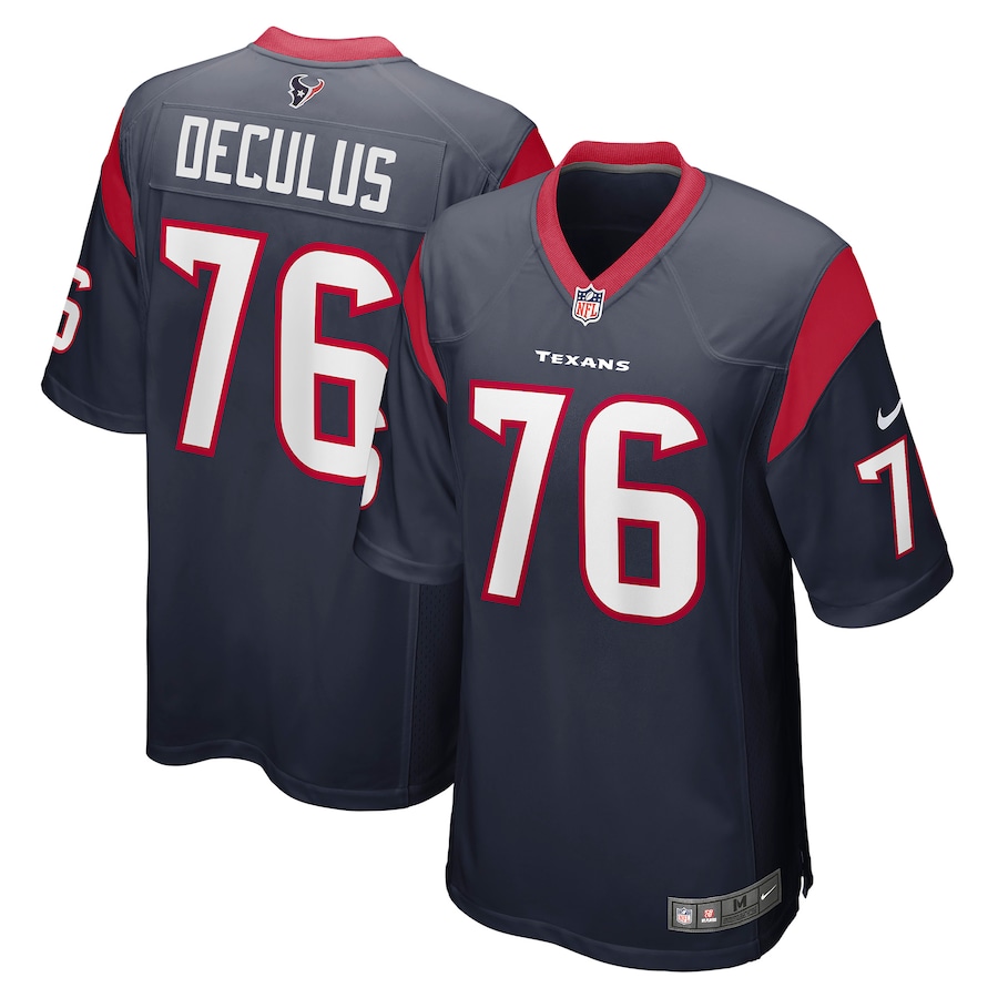 Men's Houston Texans Austin Deculus Nike Navy Game Player Jersey - Jersey