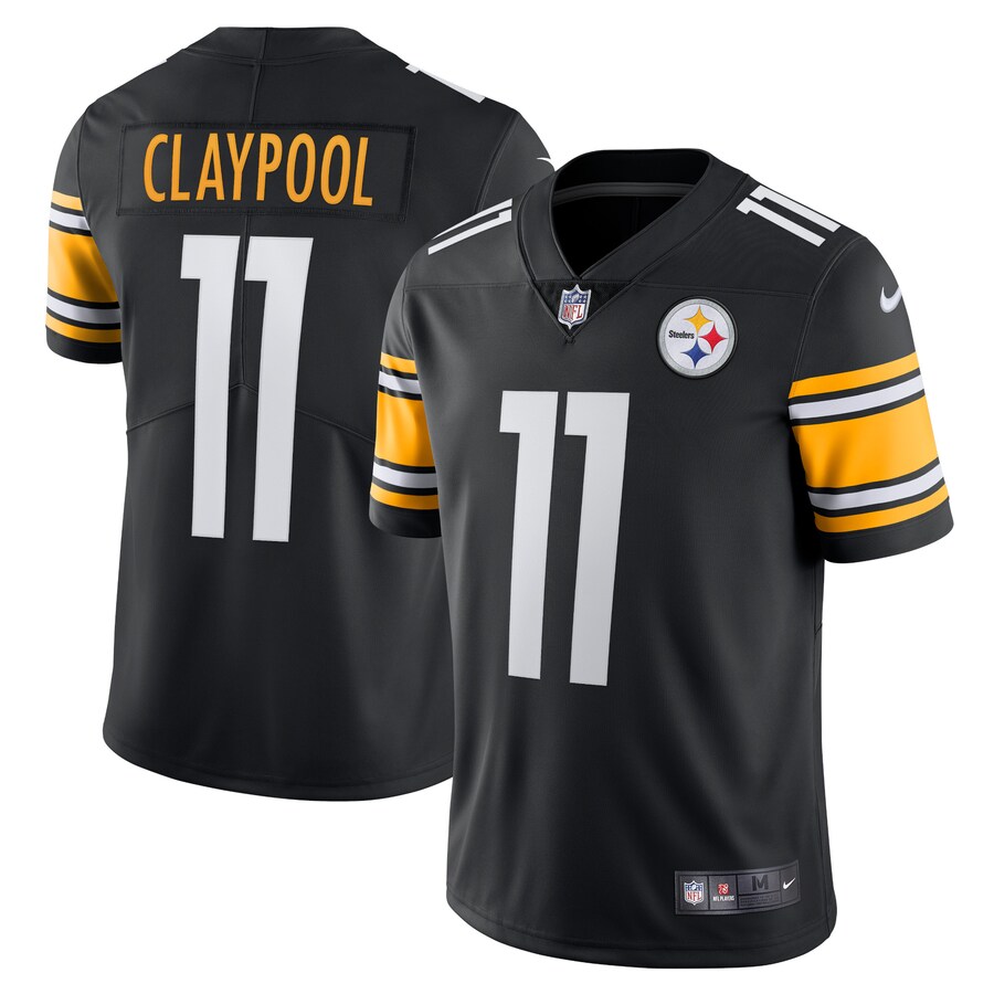 Men's Pittsburgh Steelers Chase Claypool Nike Black Vapor Limited Player Jersey - Jersey