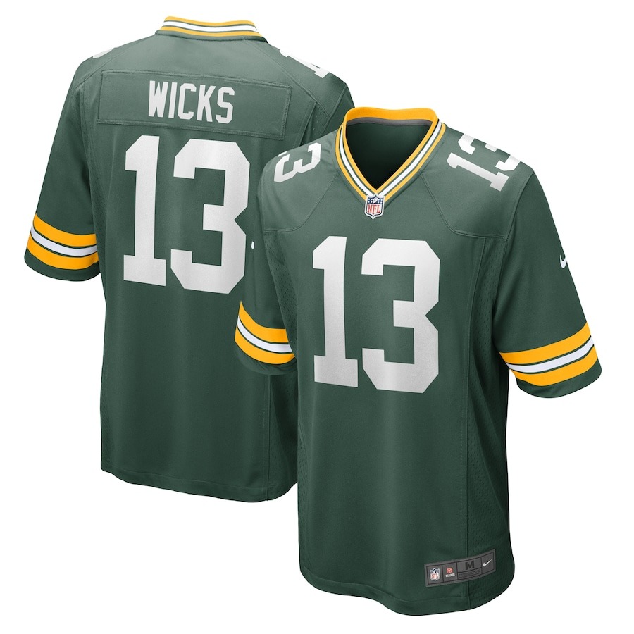 Men's Green Bay Packers Dontayvion Wicks Nike  Green  Game Jersey - Jersey