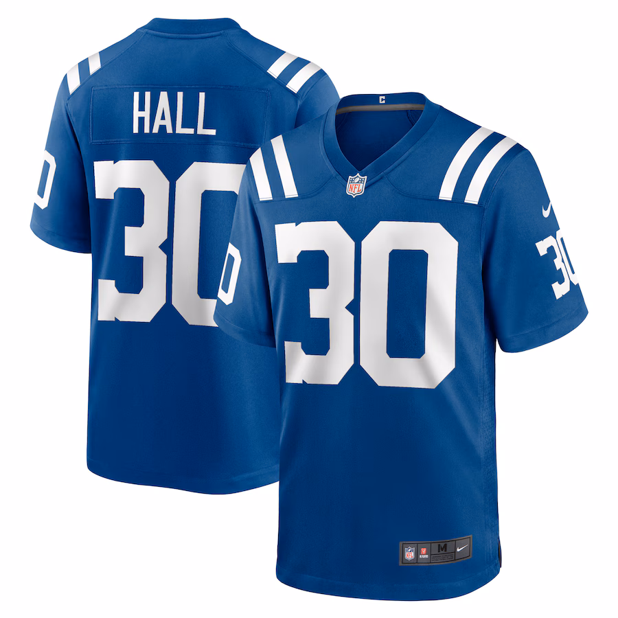 Men's Indianapolis Colts Darren Hall Nike  Royal Team Game Jersey - Jersey