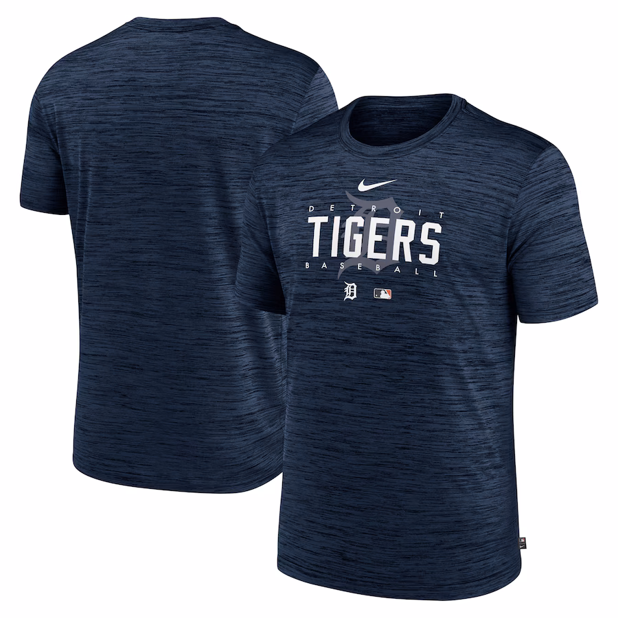 Men's Detroit Tigers Nike Navy Authentic Collection Velocity Performance Practice T-Shirt - Jersey
