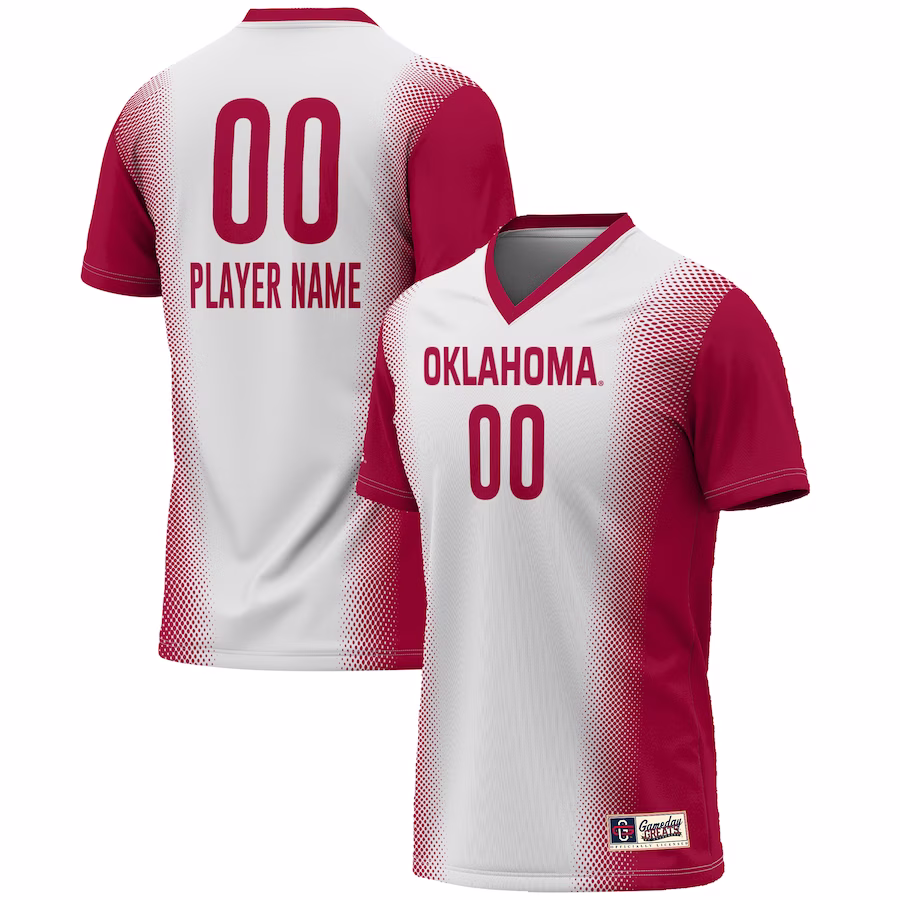 Oklahoma Sooners GameDay Greats Youth NIL Pick-A-Player Lightweight Women's Soccer Jersey - White - Jersey