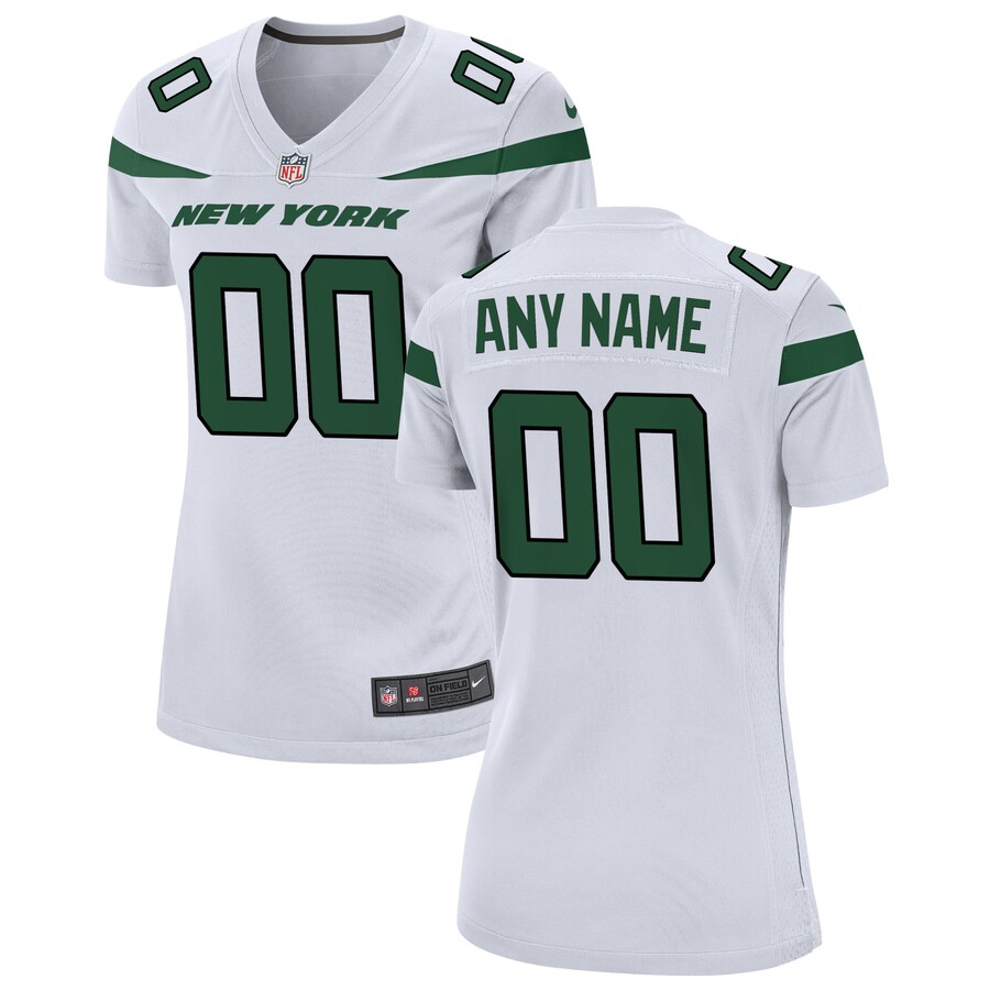 Women's Nike White New York Jets Custom Game Jersey - Jersey