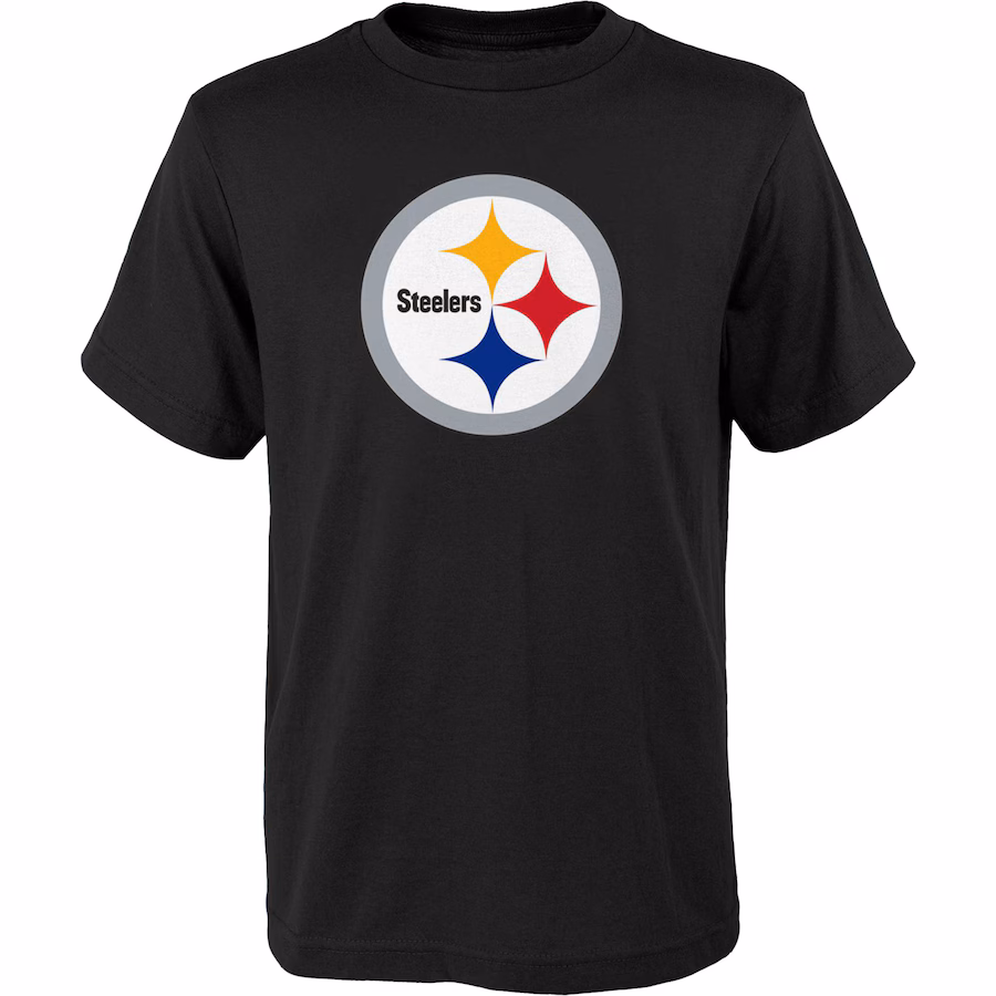 Youth Pittsburgh Steelers Black Primary Logo T-Shirt - Jersey