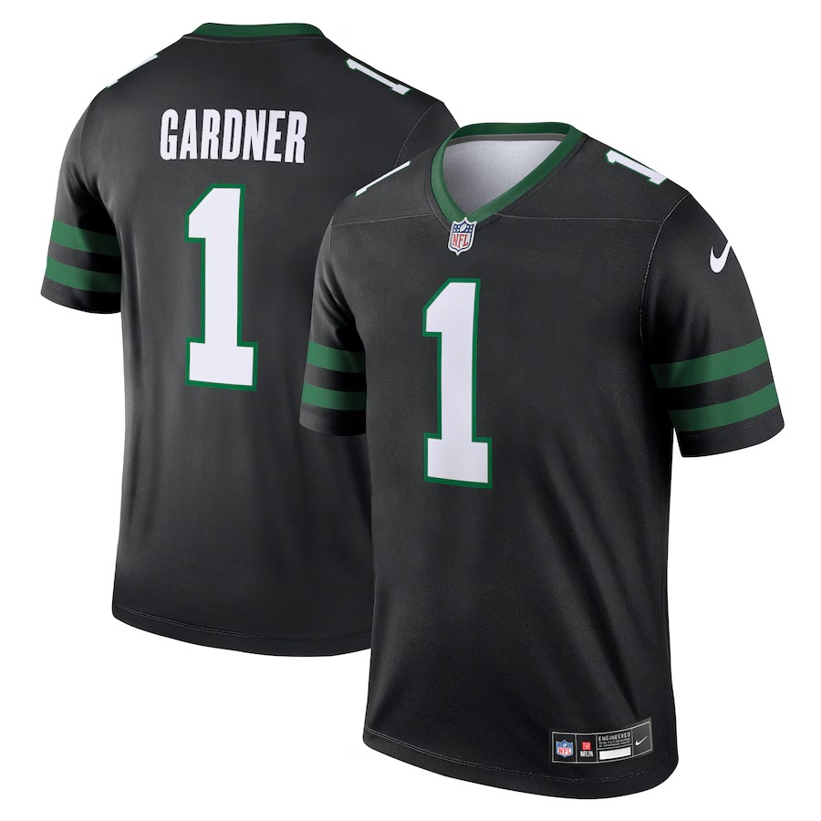 Men's New York Jets Ahmad Sauce Gardner Nike Black Legend Player Performance Top - Jersey