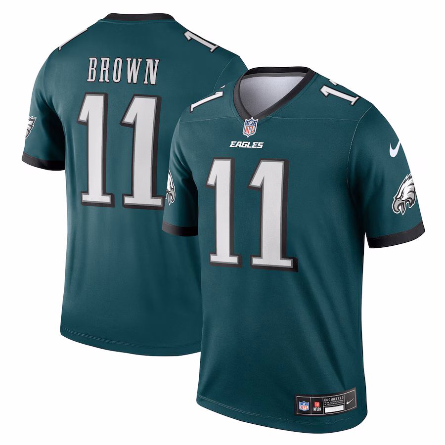 Men's Philadelphia Eagles A.J. Brown Nike Midnight Green Legend Jersey - Jersey