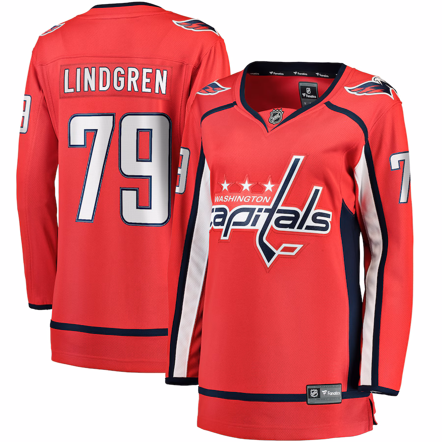 Women's Washington Capitals Charlie Lindgren Fanatics Red Home Breakaway Player Jersey - Jersey