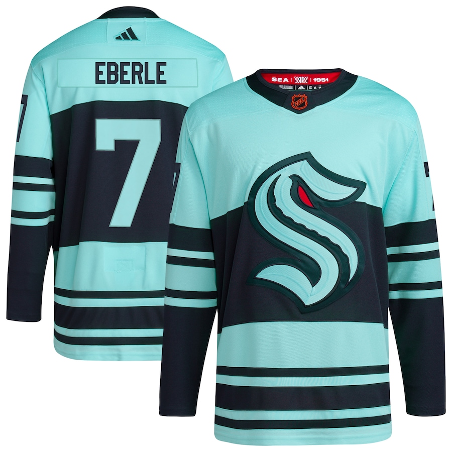 Men's Seattle Kraken Jordan Eberle adidas Light Blue Reverse Retro 2.0 Authentic Player Jersey - Jersey