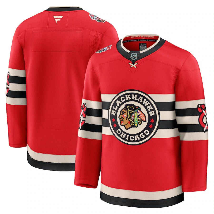Men's Chicago Blackhawks Fanatics Red 2025 NHL Winter Classic Premium Jersey - Jersey